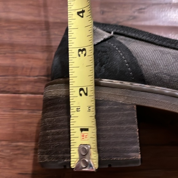 London Underground Chunky Y2K Loafer Women’s Size 9 Gray Suede Canvas Shie - Picture 5 of 8